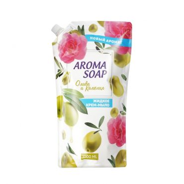 Жидкое крем - мыло Aroma Soap " Олива и камелия " 1000мл.