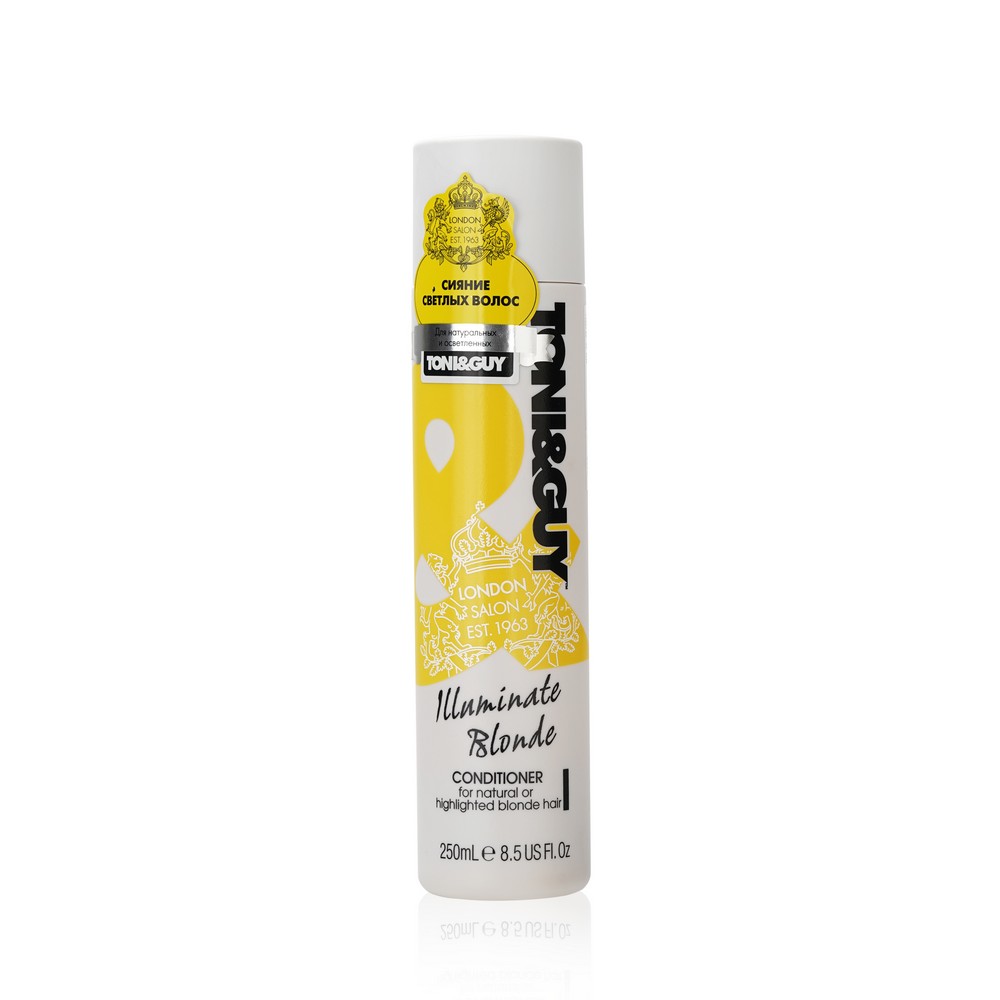 Кондиционер для светлых волос Toni&Guy Illuminate blonde Сияние светлых 250мл. Фото 1.