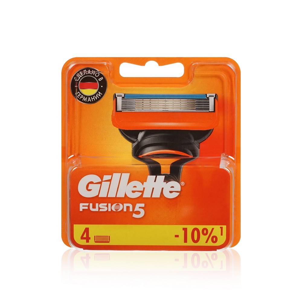 Кассеты для станка Gillette Fusion сменные 4шт. Фото 1.