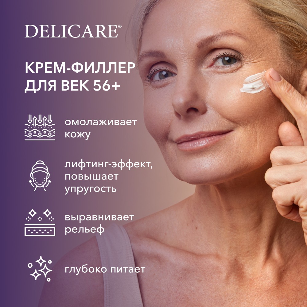 Крем - филлер для век Delicare Retinol Revolution 56+ 20мл. Фото 5.