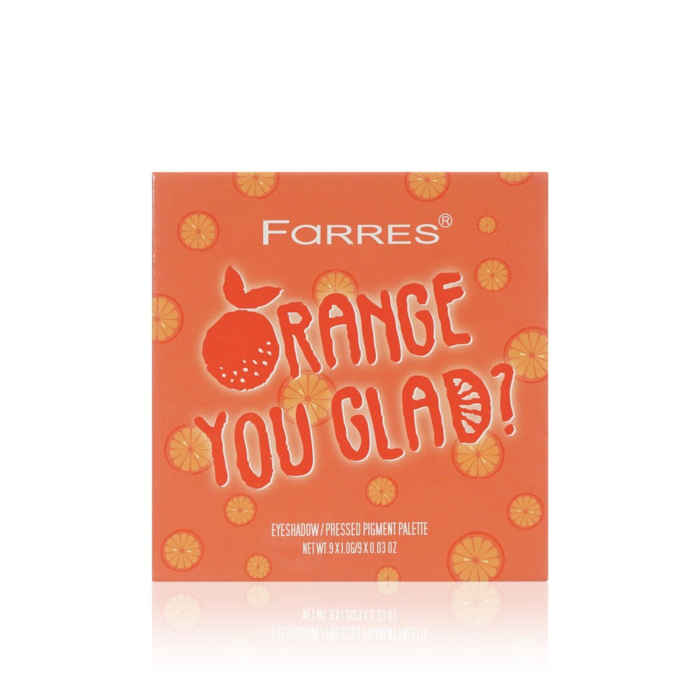 Палетка теней для век Farres Orange You Glad 9 цветов 9г. Фото 1.