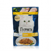 Влажный корм для кошек Гурмэ Перл Соус " Курица " 75г.