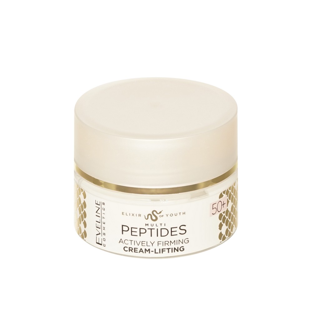 Активно укрепляющий крем - лифтинг для лица Eveline Multi Peptides 50+ 50мл. Фото 6.