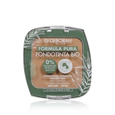 Тональная пудра для лица DEBORAH Milano Formula Pura Fondotinta Bio 04 SPF 20 9г.