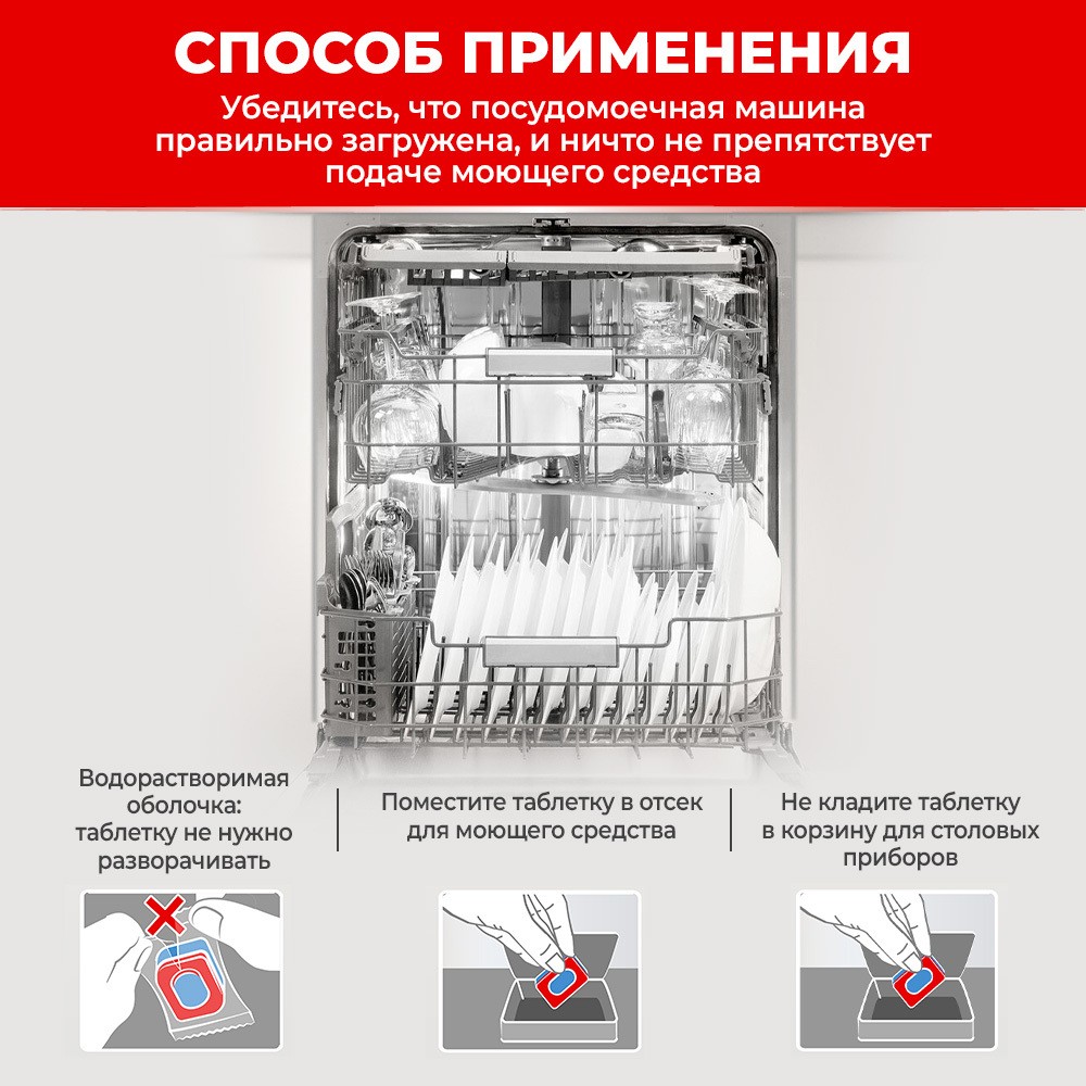 Таблетки для посудомоечных машин Сомат All in One Extra 100шт. Фото 10.