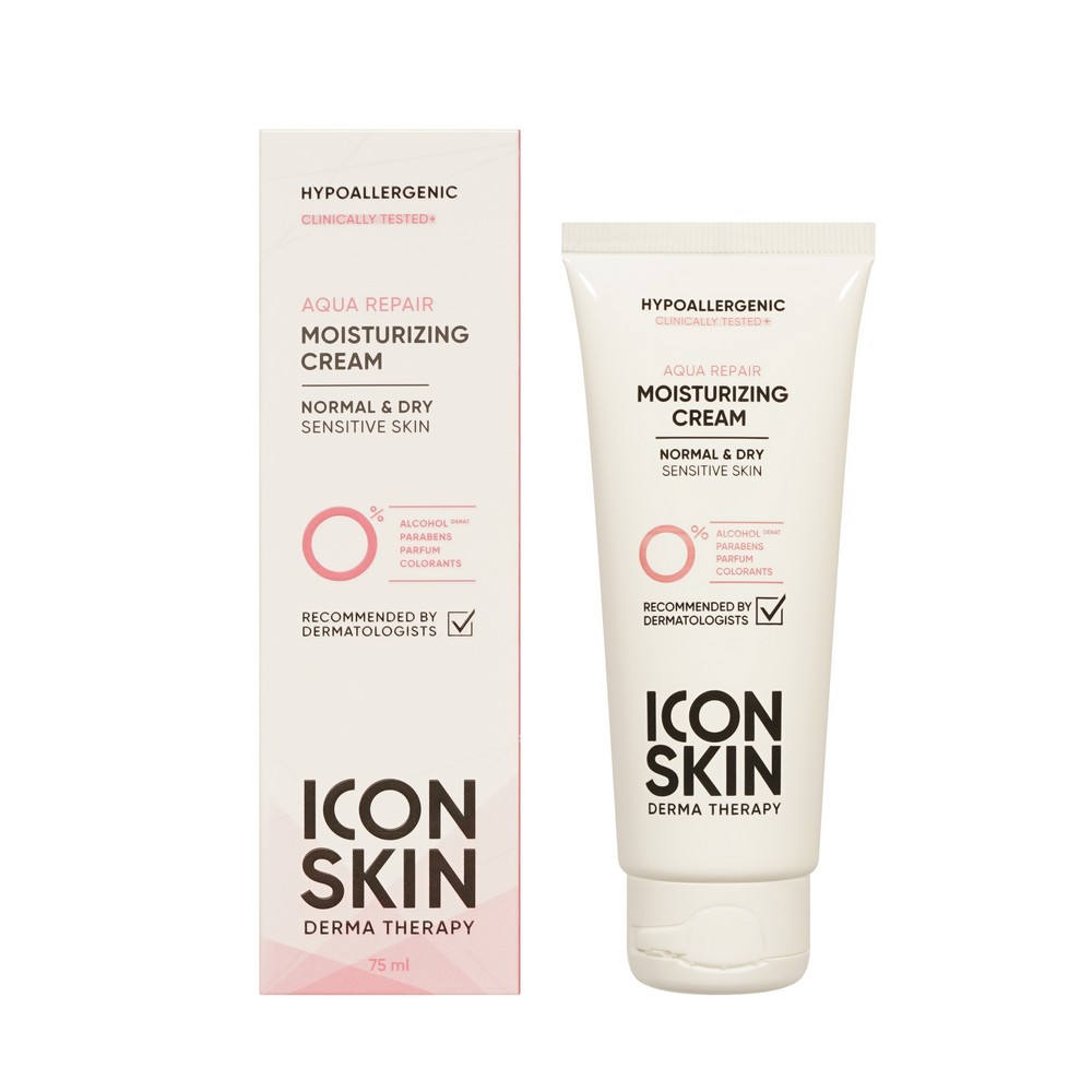 Увлажняющий крем для лица ICON SKIN Derma Therapy Aqua Repair Moisturizing cream 75мл. Фото 1.