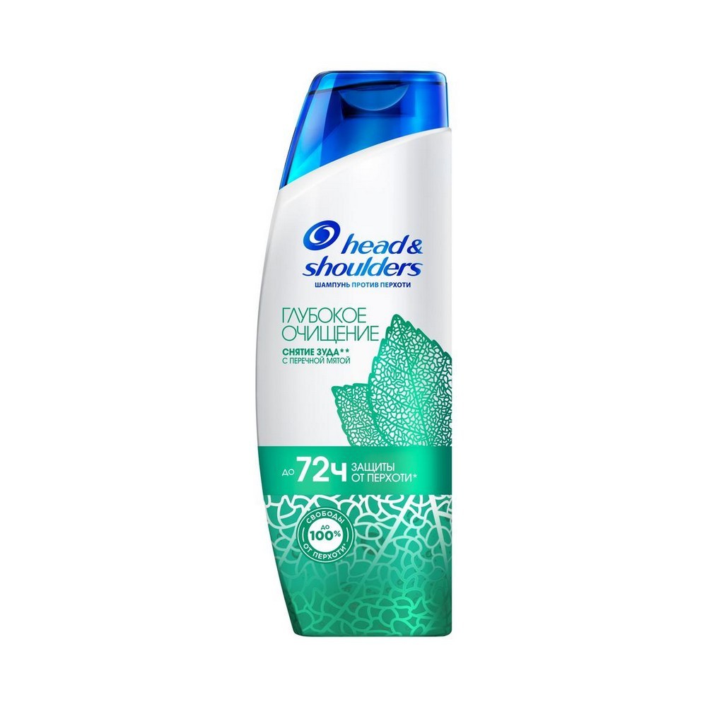 Шампунь для волос против перхоти Head and Shoulders Глубокое очищение " снятие зуда с мятой " 300мл. Фото 1.