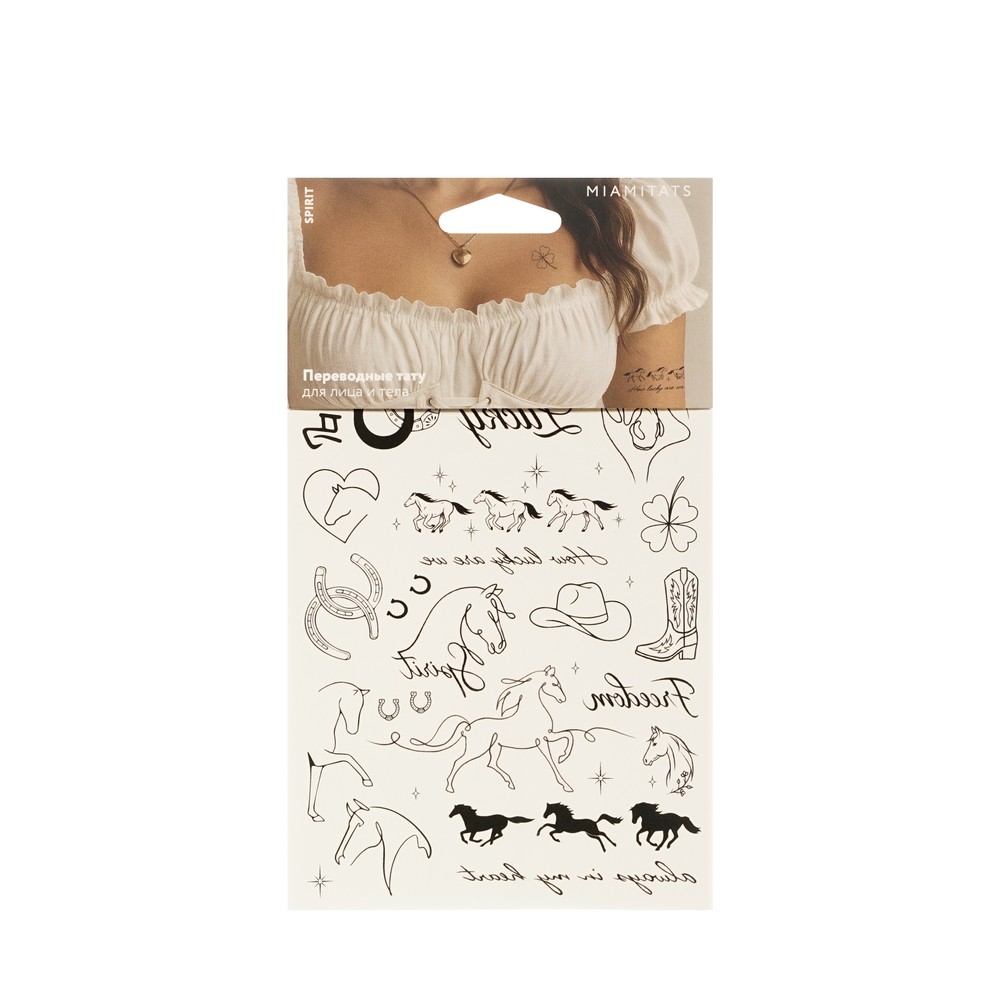 Переводные Тату для лица и тела Miamitats Spirit. Фото 1.