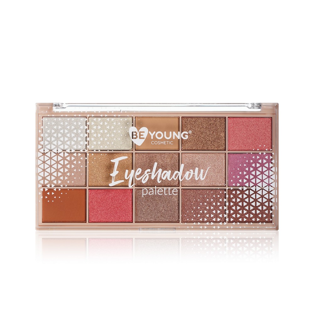 Палетка теней для век BeYoung Eyeshadow palette 01 15 оттенков 23г. Фото 1.