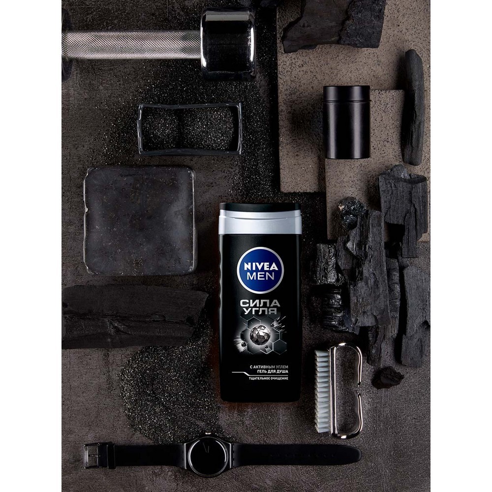 Мужской гель для душа NIVEA Men " Сила угля " 250мл. Фото 7.