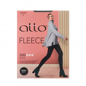 Женские теплые колготки из микрофибры Atto Fleece 200den Черный 4 размер.