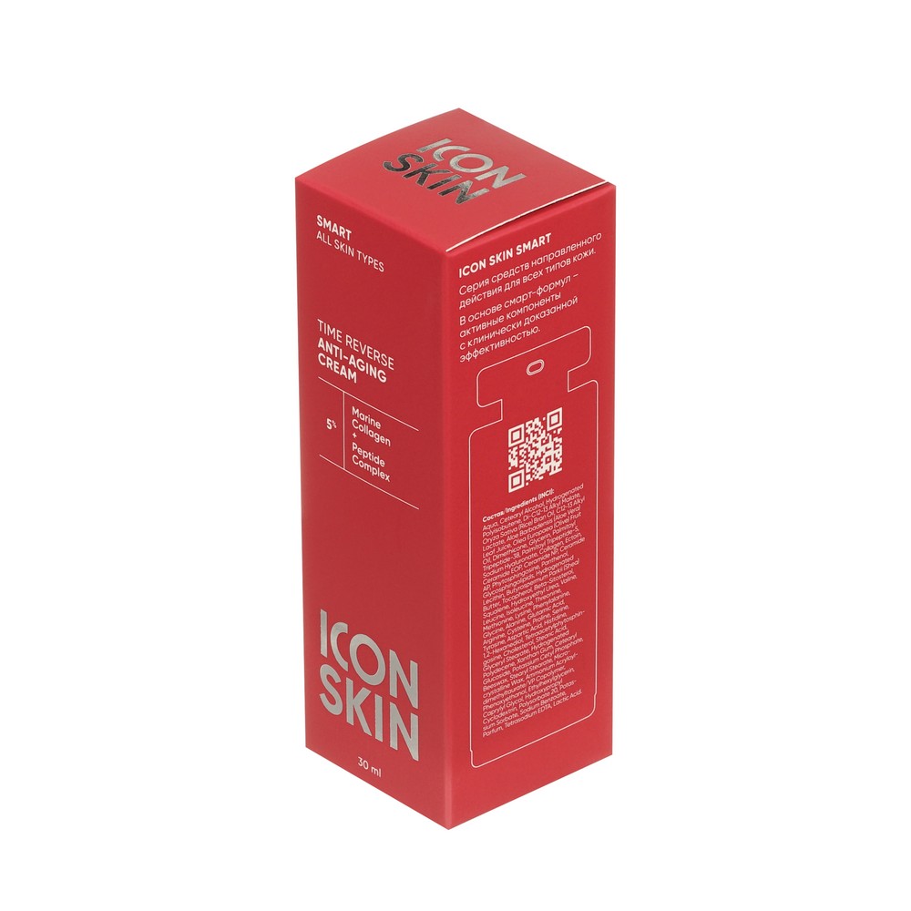 Омолаживающий крем для лица ICON SKIN Smart Time Reverse Anti-aging cream 30мл. Фото 2.