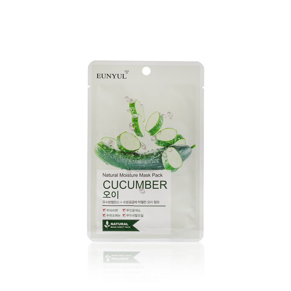 Тканевая маска EUNYUL для лица " Cucumber " , с экстрактом огурца. Фото 1.