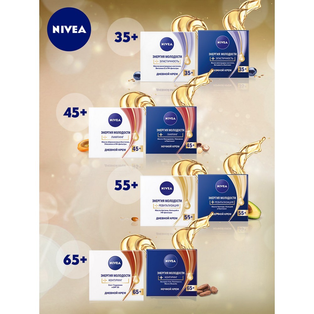 Дневной крем для лица NIVEA Энергия молодости 55+ 50мл. Фото 8.
