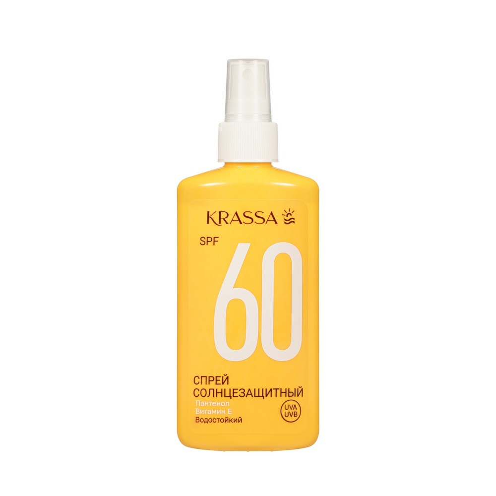 Солнцезащитный водостойкий спрей Krassa SPF 60 150мл. Фото 1.