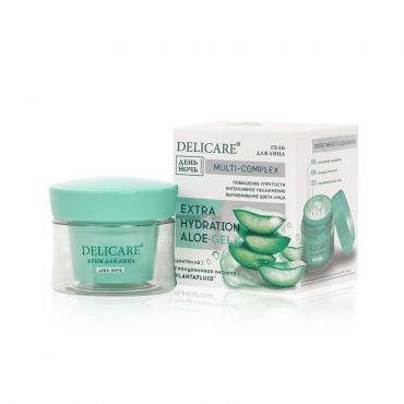 Увлажняющий гиалуроновый гель для лица Delicare Extra Hydration Aloe-gel 50мл.