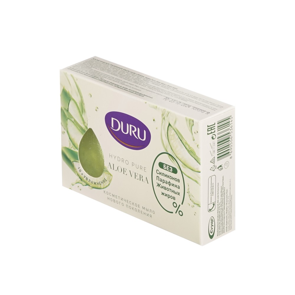 Косметическое мыло Duru Hydro Pure Aloe Vera 106г. Фото 2.
