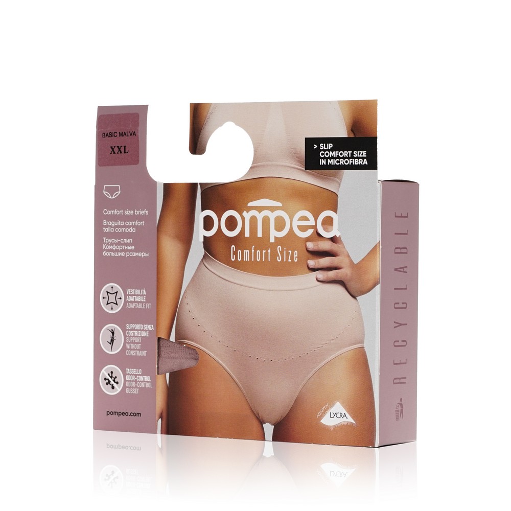 Женские трусы Pompea Slip Comfort Size Malva XXL. Фото 2.