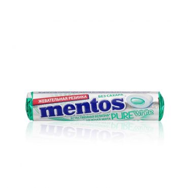 Жевательная резинка Mentos Pure White " Нежная мята " 15,5г.