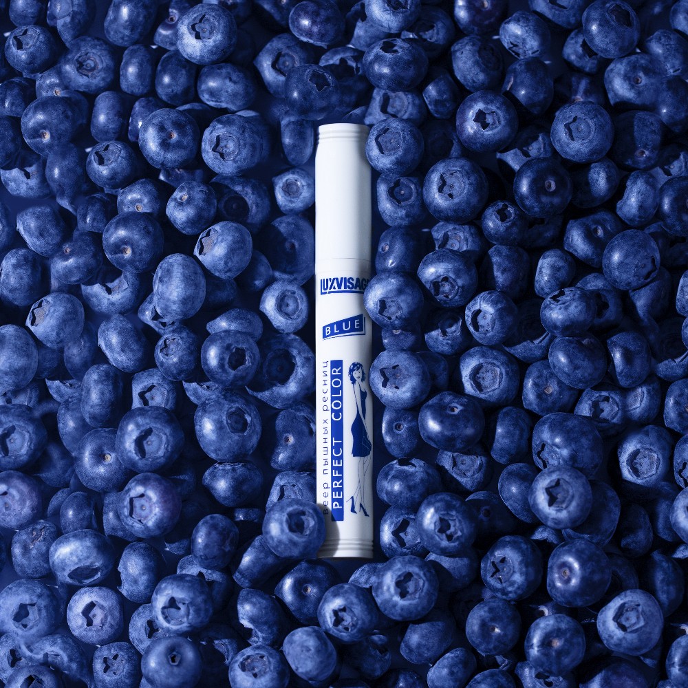 Тушь для ресниц Luxvisage Perfect color " Веер пышных ресниц " , Blue , 8г. Фото 6.