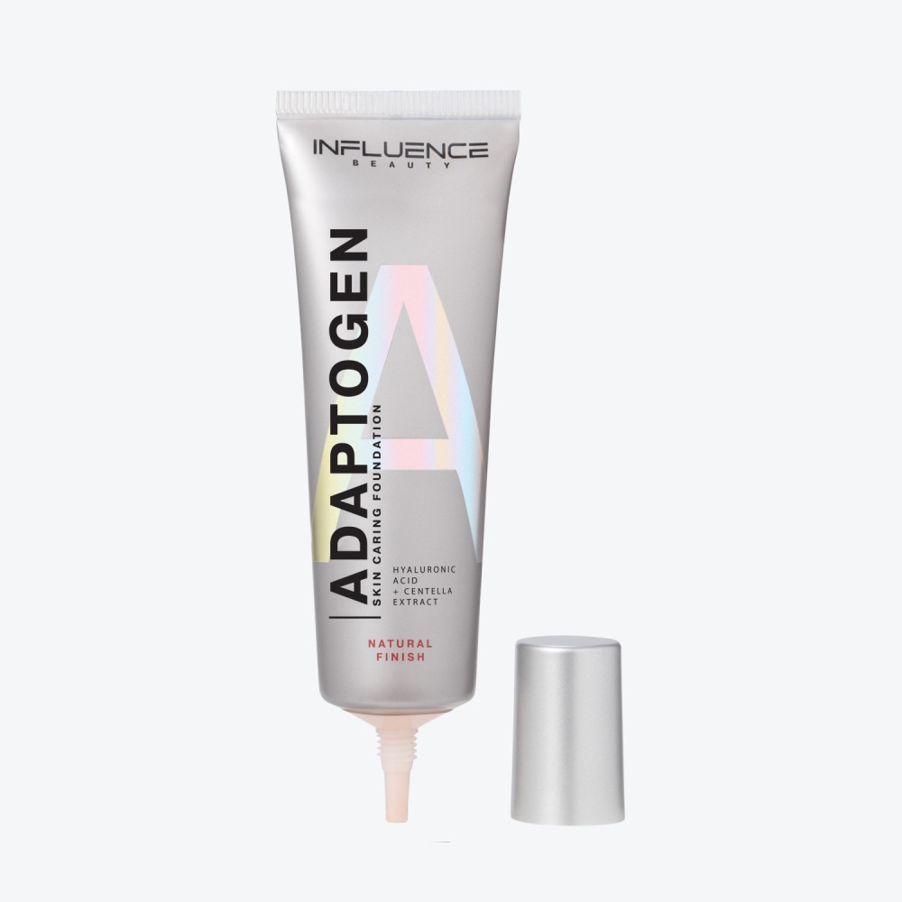Ухаживающая тональная основа для лица Influence Beauty Adaptogen 02 25мл. Фото 4.