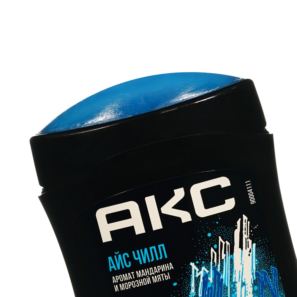 Мужской Подарочный набор Акс Айс Чилл ( гель для душа и шампунь для волос 250мл + дезодорант - стик 50мл ). Фото 8.