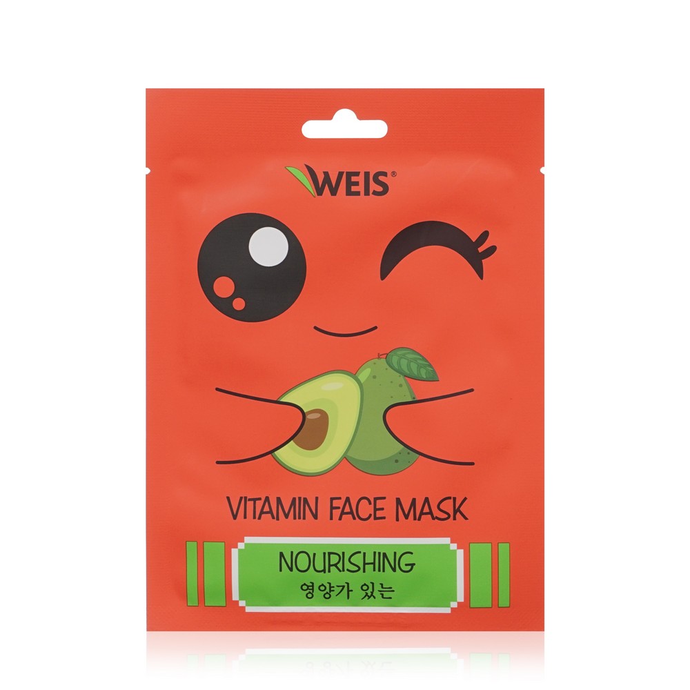 Маска для лица WEIS Vitamin Face mask Nourishing с экстрактом авокадо 23г. Фото 1.