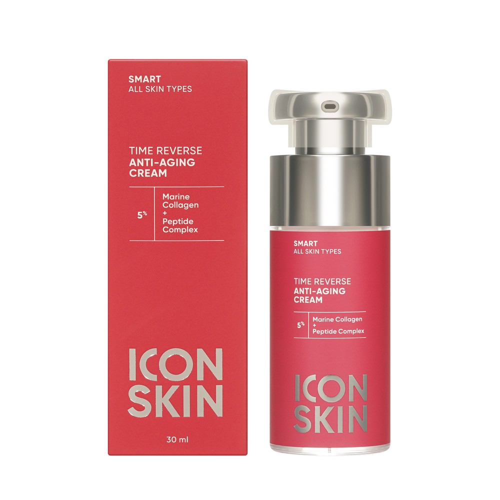 Омолаживающий крем для лица ICON SKIN Smart Time Reverse Anti-aging cream 30мл. Фото 1.