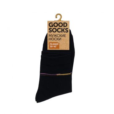 Мужские однотонные носки Good Socks Цветные полоски Синий р.39-43.