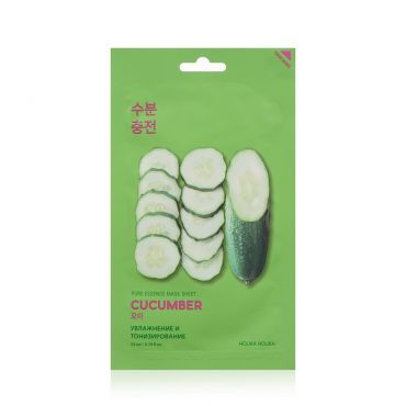 Тканевая маска Holika Holika для лица " Pure Essence Mask Sheet Cucumber " успокаивающая 23мл.