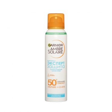 Солнцезащитный сухой спрей Garnier Ambre Solaire Эксперт защита SPF 50+ 150мл.