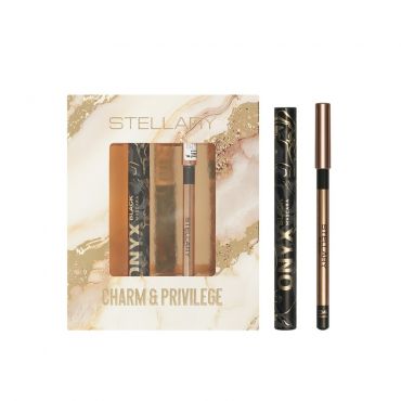 Подарочный набор Stellary ( тушь для ресниц Onyx Black mascara 9мл + карандаш для век 1,35г ).