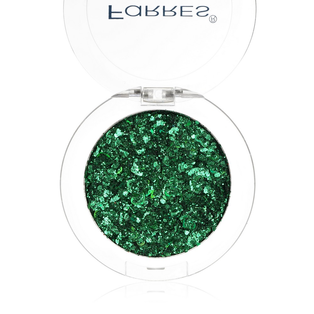 Тени для век Farres Glitter Зеленый 3г. Фото 4.
