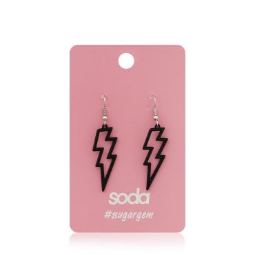 Серьги Soda " Lightning black ".