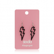 Серьги Soda " Lightning black ".