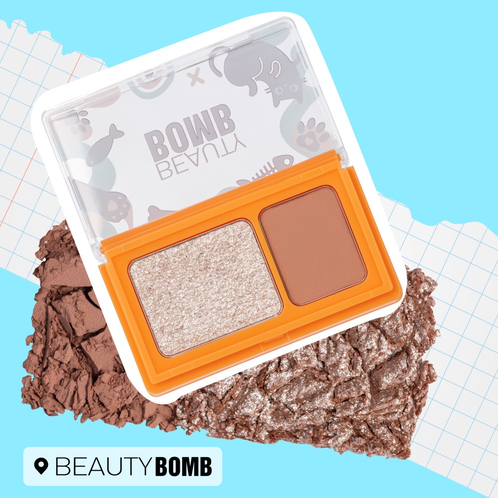 Палетка теней для век двойная Beauty Bomb Double Eyeshadow 03 3,4г. Фото 8.