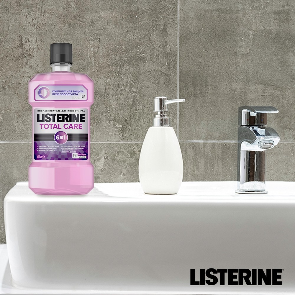 Ополаскиватель для полости рта Listerine Total Care 6 в 1 250мл. Фото 4.