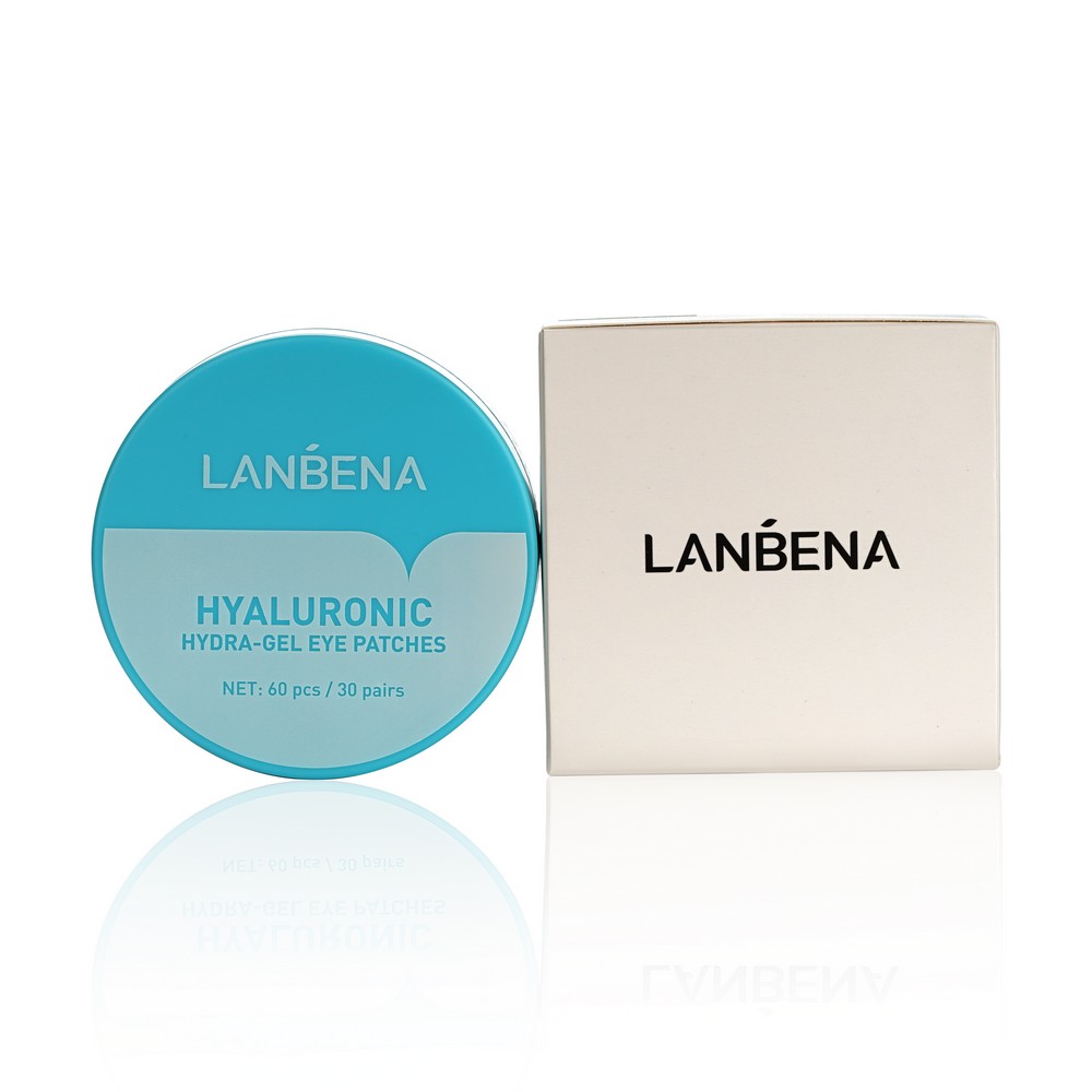 Гидрогелевые патчи для области вокруг глаз Lanbena Hyaluronic Hydra-Gel Eye Patches с гиалуроном 60шт. Фото 1.