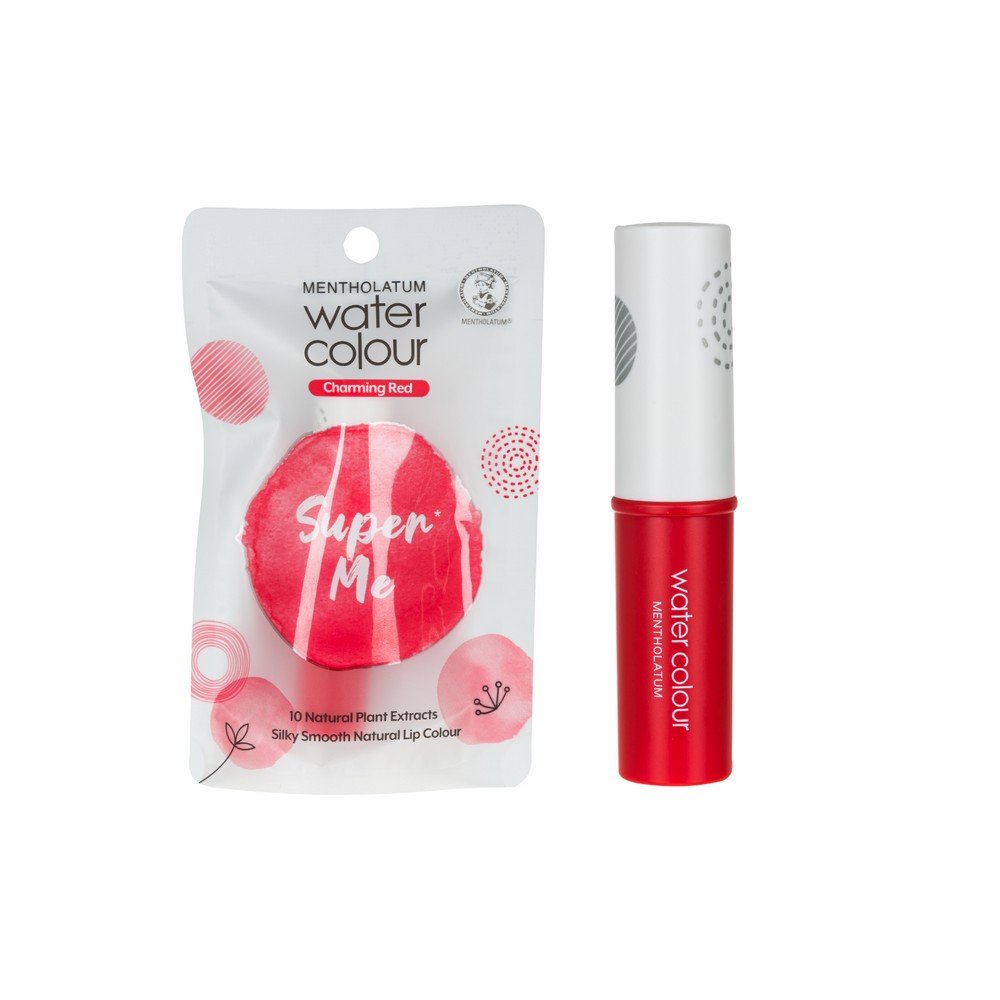 Бальзам для губ Mentholatum Water Colour с красным оттенком 3г. Фото 1.