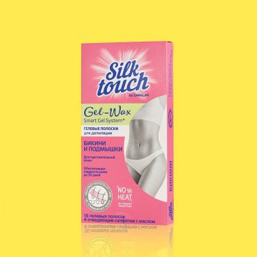 Восковые полоски для депиляции Carelax Silk Touch Gel-Wax для зоны бикини 16шт.