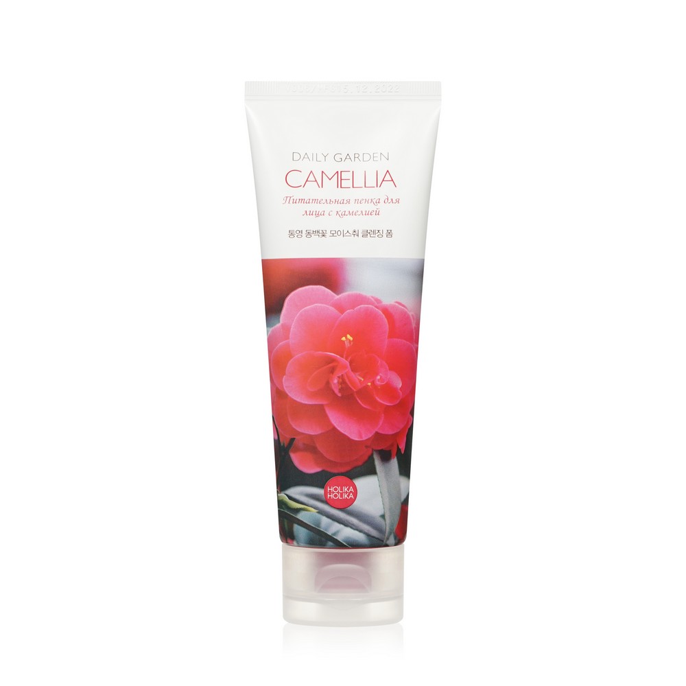 Очищающая пенка для лица Holika Holika Daily Garden " Camellia " с камелией 120мл. Фото 1.