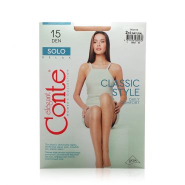 Женские колготки Conte Solo 15den Natural 2 размер.