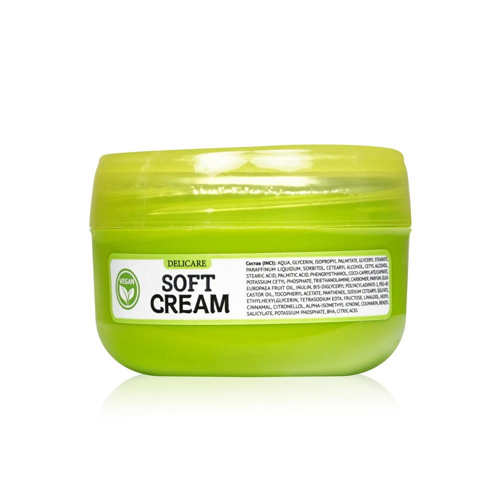 Крем для лица и рук Delicare Soft Cream " питание " с маслом оливы 30мл. Фото 3.