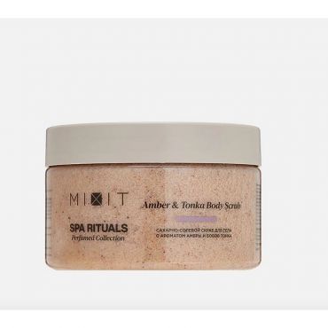 Сахарно - солевой скраб для тела Mixit Spa Rituals Amber & Tonka 300г.