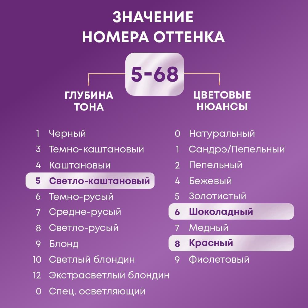 Крем - краска Палетт Интенсивный цвет стойкая для волос NR4 Каштан 50мл. Фото 9.