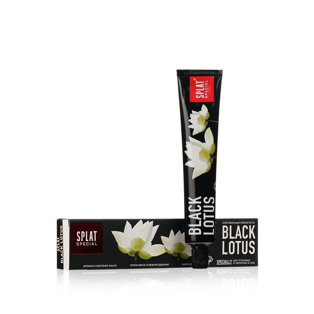 Зубная паста SPLAT Special Black Lotus отбеливающая 75мл. Фото 1.
