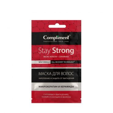 Маска для волос Compliment " Stay Strong " Укрепление и защита от выпадения для склонных к выпадению , тонких и секущихся волос 25мл.