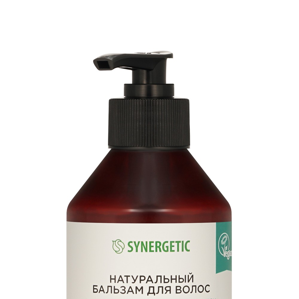 Натуральный бальзам для волос Synergetic " интенсивное увлажнение и блеск " 250мл. Фото 4.