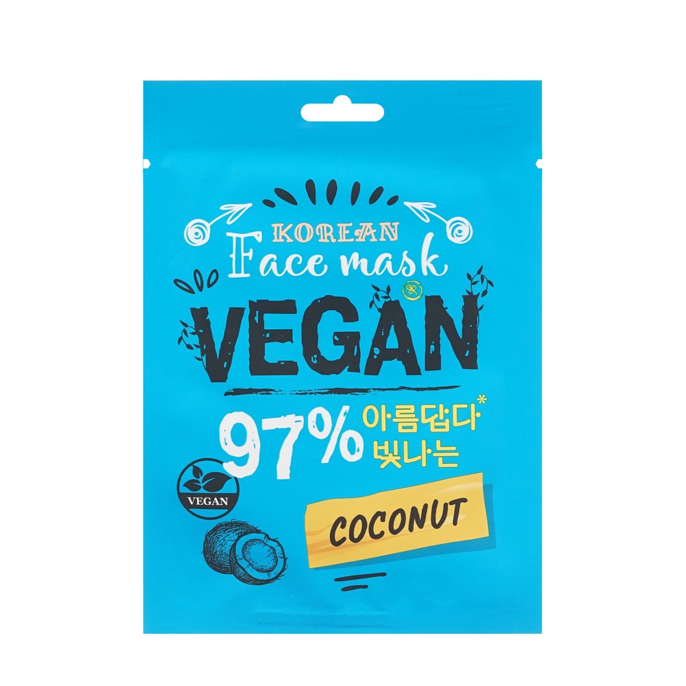 Маска для лица WEIS Vegan с экстрактом кокоса 23г. Фото 1.