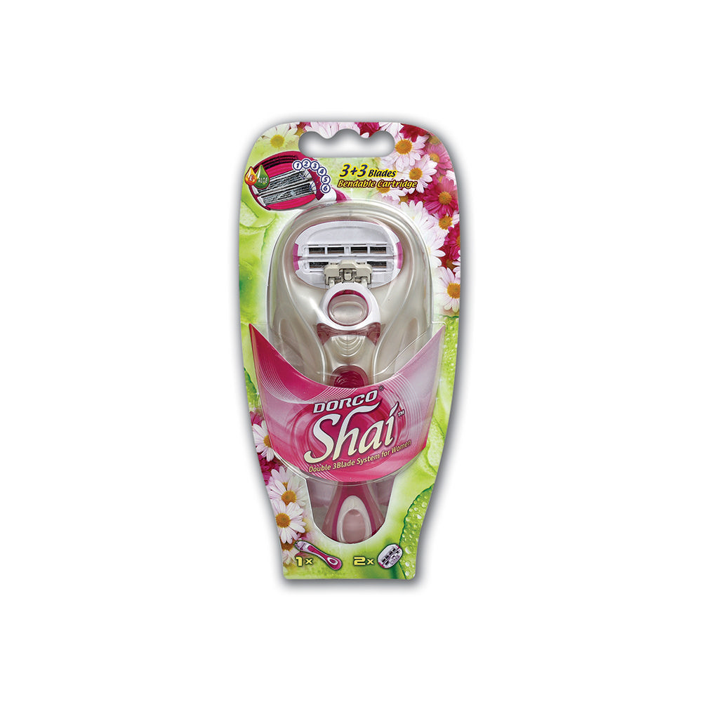 Станок для бритья Dorco Shai 3+3 Blades + сменные кассеты 2шт. Фото 1.